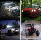 Nilight LED Light Bar 50 Inch Triple Row Spot Flood Combo Lights Red Shell with Wiring Harness Kit for Fog Driving Work Lighting on Off-Road Truck SUV ATV UTV