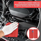 Shop Towels Rags, 100 Pack Microfiber Cleaning Cloth Bulk Absorbent Detailing Rags, Lint-Free Microfiber Towels for Cars, Mechanic, Shop, Garage & Housekeeping 11.5"*11.5" Red