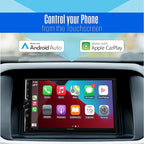 JENSEN J3CA7W-BUC 7-inch Certified Apple CarPlay Android Auto Wired or Wireless | Double DIN Touchscreen Car Stereo Radio | Bluetooth | Backup Camera Included | USB Playback & Charge