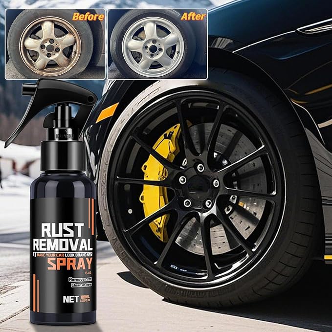 Rust Remover Spray,Rust Remover Spray for Metal, Wheel Hub & Paint Safe Rust Dissolver for Cars/Trucks, Multi Purpose Instant Cleaning Coating Agent,Rustout Instant Remover Spray (100ML)
