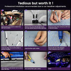 Split Starlight Headliner Kit - 1800pcs 0.02in 4.9ft Fiber Optic RGBW Star Lights for Car with 6 Light Heads 16W Engine Easy to Hide,Flexible Wiring,APP/Remote Control for Car Roof Ceiling