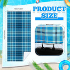 Hahafelt 2 Pack Car Seat Towel Covers with Storage Bag, 63 x 32 Inch Universal Non Slip Waterproof Sweat Protector for Car Truck, Gym Swimming Running, Machine Washable (Blue Plaid)