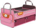 SugarFox Car Trunk Organizer for SUV, 70L Heavy Duty Waterproof Trunk Organizer, Foldable Vehicle Organizer with Anti-Slip Base, 24”x13.8”x11.8”, Pink-M003