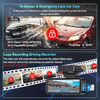 Dash Cam Front and Rear, 4K Dash Cam Built-in 5.8G WiFi GPS ADAS, 3.2" IPS Screen Dash Camera for Cars with Free 32GB Card,G-Sensor,Loop Recording,WDR,Night Vision Dashboard Camera