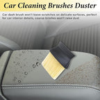 Car Interior Brush, Automotive Interior Dusting Brush, Car Interior Cleaning Brush, Bristles Detailing Brush Dusting for Car Interior, Dashboard, Air Conditioner Vents, Leather, Computer (Yellow)