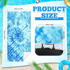 Hahafelt 2 Pack Car Seat Towel Covers with Storage Bag, 63 x 32 Inch Universal Non Slip Waterproof Sweat Protector for Car Truck, Gym Swimming Running, Machine Washable (Blue Tie Dye)