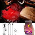 Car Ambient Lighting Kit 64 Colors Multicoloured Music Footwell Lighting APP Control Car DIY Decorative Atmosphere Lighting DC 12V 1W