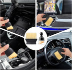 Soft Bristle Car Interior Brush, 4 PCS Gtziqa Curved Design Cars Duster Interiors Detail Brushes Car Interior Detailing Brush Cleaning Tool with Cover for Dashboard Interiors Exterior Keyboard Leather