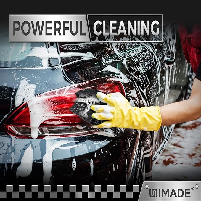 UNIMADE Microfiber Cleaning Cloth, 100 Pack Microfiber Towels for Cars Commercial Grade Work Rags Bulk Detailing Cloth for Automotive Bar Mechanic Restaurant Garage Housekeeping, 11.5"x 11.5", Black
