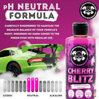 16oz Cherry Blitz Foaming Car Wash Soap | pH-Neutral Shampoo for Foam Cannons, Buckets & Pressure Washers | Safe for Ceramic & Waxed Finishes | Spot-Free Shine for Cars & Trucks