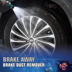 AIM Chemicals Brake Away Non-Acid Wheel & Tire Cleaner - Heavy Duty Degreaser & Engine Cleaner - Removes Brake Dust, Grease, Grime, Aluminum Brighteners - Ideal for Cars, Boats, RVs & Equipment, 5 Gal