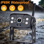 RV Backup Camera Wireless Plug and Play: Pre-Wired for Furrion System Recording Wide View Rear View Camera Clear Night Vision HD 1080P 7'' Touch Key Monitor for Trailer Camper Motorhome Yakry Y27-N