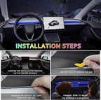 Acrylic Interior Car LED Strip Light with 6mm Sewing Edge - 43.3 inches Ambient Lighting Kits, Neon LED Strip Light(110CM/43.3IN, Blue)
