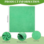 Nuenen 60 Pcs Microfiber Cleaning Cloths for Cars 16 x 16 Inch Ultra Absorbent Car Towels Drying Reusable Cleaning Supplies House Kitchen Window Microfiber Towel (Green)