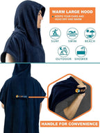 SUN CUBE Surf Poncho Changing Robe with Hood | Absorbent Quick Dry Microfiber Wetsuit Changing Towel with Pocket for Surfing Men Women