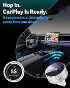 OTTOCAST Mini Tube (2026 Version) Wireless 2-in-1 CarPlay & Android Auto Adapter,Plug&Play Dongle for iPhone & Android,Bluetooth Auto Connect,Converts Factory Wired to Wireless CarPlay Adapter