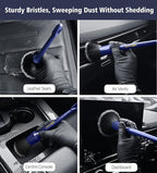 YeewayVeh Car Detailing Brush Set, 3PCS Ultra Soft and Thick No Scratch Detail Brush for Car Dashboard Air Vents Leather Seat Dusting and Cleaning, Auto Interior Exterior Detail Brushes Car Detailing