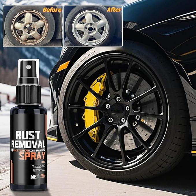 Rust Remover Spray,Rust Remover Spray for Metal, Wheel Hub & Paint Safe Rust Dissolver for Cars/Trucks, Multi Purpose Instant Cleaning Coating Agent,Rustout Instant Remover Spray (350ML)