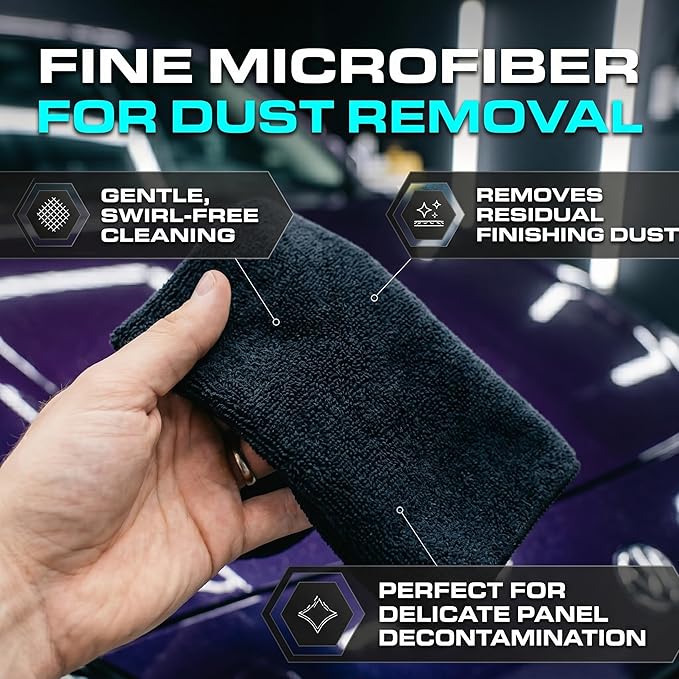 NADUSEP Clay Towel for Auto Detailing – Synthetic Clay Bar Towel 12” x 12” – Paint & Glass Decontamination Tool for Car Wash, Removes Contaminants for Cars, Trucks, SUVs