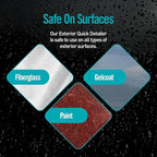 Boat Quick Wax Spray 32oz – Marine Spray Wax & Sealant – 3 in 1 Cleaner, Shine & Protection – Fiberglass, Paint & Vinyl Safe – High Gloss Boat Polish & Detailer