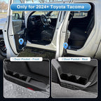 (6pcs) 2024 2025 2026 Tacoma Door Pocket Tray for Toyota Tacoma (SR5/TRD Off-Road/TRD Sport/TRD Pro/Limited/Trailhunter), Durable Door Slot Pocket Insert 2025 2026 Tacoma Accessories