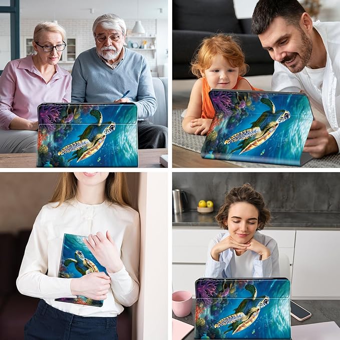 for Kindle 10th Generation Case 2019 Released 6",PU Leather Cute Slim Folio Adjustable Stand Smart Cover with Auto Wake/Sleep Case for 6 Inch Kindle 10th Gen 2019,Cute Sea Turtle