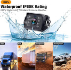 HD 1080P Wired RV Backup Camera System - with 170° Wide-Angle Lens, Night Vision, Waterproof IP69, Easy DIY Installation for RVs, Trucks, and Trailers by Rohent