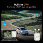 4K 3 Channel Dash Cam Front and Rear with Cabin, 4K+1080P+1080P Dash Camera for Cars, Free 128GB Card Included, Dash Cam with Night Vision, WiFi, GPS, APP Control, Parking Monitor, Loop Recording
