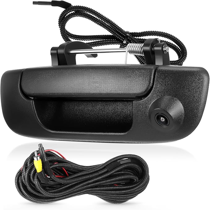 Tailgate Handle Backup Camera Fit for Dodge RAM 1500 2500 3500 2002-2008 Tailgate Reversing Rear View Park Assist Camera RCA Plug Replaces 55276237AA
