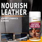 Leather Wipes, Leather Wipes for Car Interior Seat Cleaner, Steering Wheel & Furniture, Leather Couch Wipes and Conditioner - Generously Sized (4.72 x 5.51 Inch) - Full 40 Wipes