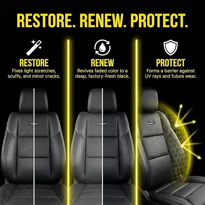 Car Interior Detailer Cleaner,UV Protection for Dashboard,Seat,Door Panel and Console,Safe on Leather,Vinyl and Plastic,Restore Color And Rejuvenate,Easy To Shine,Press Then Wipe Conditioner