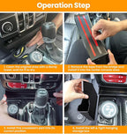 Eamplest Gear Shift Center Console Side Tray Organizer for Jeep Wrangler JL JLU 4xe 2026 2025 2024 2023 2022 2021 2020 2019 2018&Gladiator JT 2020-2026 Interior Storage Accessories Shifter Storage Box
