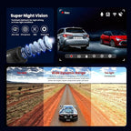 Dash Cam Front and Rear, 4K HD Dash Cam for Cars Built-in WiFi, Car Camera with Night Vision, 64GB Card, 170°Wide Angle, WDR, 3" IPS Screen, Loop Recording, G-Sensor, 24 H P Monitor (K9)