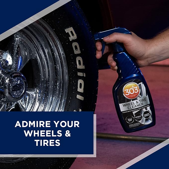 303 Products Wheel and Tire Cleaner - Cleans Both Wheels and Tires Effectively - Tough on Brake Dust - Removes Tire Browning - Foaming Formula, 15.5 fl. oz. (30596CSR) Packaging May Vary (Pack of 2)