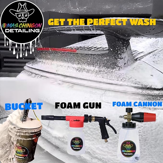 Mas Chingon Snow Foam Shampoo PH Balanced Design to Remove All the Heavy Dirt & Grime from All Surfaces Perfect for Off Road Cars (Great for Cars, Trucks, SUVs, RVs, Motorcycles, & More (16Oz)