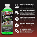 Enviro Rust Wash – Heavy Duty Iron Remover for Car Rims & Wheels – Metal Decon for Brake Dust and Oxidation – Safe on Stainless Steel & Motorcycle Use - Liquid - 33.8 FL OZ - Bottle