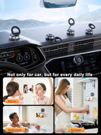 snanlen 2026 Upgraded Car Phone Holder for Magsafe [108LBS Strongest Suction] 360° Adjustable Vacuum Magnetic Phone Holders, Cell Phone car Mount for iPhone 17 Pro Max 16 15 14 13 12 Air Plus
