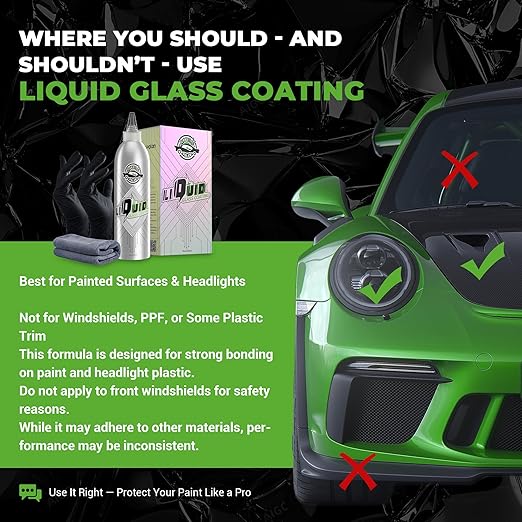 Liquid Glass Coating for Cars, High Gloss & Scratch-Resistant Self-Leveling Clear Coat Last for 10 Years, High-Gloss Shine Repairs and Protects Older Vehicles, for Car Paint, Headlights