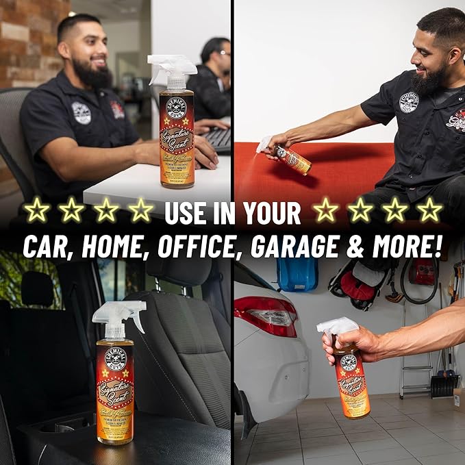Chemical Guys AIR_069_1602 Signature Scent Premium Air Freshener and Odor Eliminator, Long-Lasting Scent, Great for Cars, Trucks, SUVs, RVs & More, 16 oz (2 Pack)