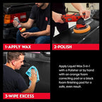 Griots Garage Liquid Wax 3-In-1 for Car Polishing and Detailing, High Gloss Shine and Carnauba-Based Protection for Auto Paint, 11013, 16oz
