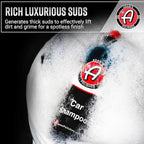 Adam's Car Shampoo (16oz) - pH Best Biodegradable Car Wash Soap for Foam Cannon, Spray Gun or Bucket - High Foam, Scratch-Free Auto Detailing for Cars, Trucks, RVs & Motorcycles