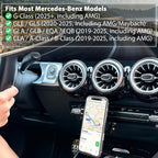 360° Rotation MagSafe Car Phone Mount for Mercedes-Benz 2025 G-Class, 2020-2025 GLE GLS GLA EQA CLA, 2019-2025 GLB EQB A/B-Class, AMG & Maybach,Original Fit No-Drill Installation Accessories