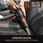 Suds Lab V1 High-Power Cordless Car Vacuum Cleaner (42Kpa) Rechargeable & Long Battery Life (3000mAh) - Portable Handheld Vacuums for Car Detailing, Pet Hair, Travel, Interior Cleaning