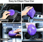 PULIDIKI Car Cleaning Gel Clean Putty, Universal Car Interior Cleaner Slime, Perfect Cleaning Kit Supplies, Auto Detailing Tools Accessories, Dust Remover Gifts for Men Women Purple (70g)