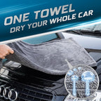 Car Drying Towel 24"x36" 1400GSM Edgeless Microfiber Towel, Ultra-Absorbent Auto Detailing Towel with Twisted-Loop Fiber Design, Streak Free, Lint Free Drying for Cars, SUVs, & Trucks