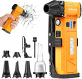 Electric Air Duster & Vacuum 2-in-1, 180000RPM Brushless Motor, Rechargeable Compressed Air Duster with 8000mAh Battery, Stepless Speed Control, 7-Mode Light Mini Blower for PC, Car, Home, Outdoor