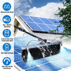 Electric Solar Panel Cleaning Brush with Pole - 350rpm Motor, 23.6" Brush Head, Dry/Wet Cleaning Modes - Water Fed Pole System for Solar Panels, Fleet Vehicles & Exterior Walls 7.5m