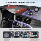 MSXTTLY Vacuum Magnetic Phone Holders for Your Car 2026 Suction Cup Phone Mount with Washable Nano Gel Pads 360° Adjustable Phone Mount,Travel Gifts, Car Phone Holder for Smartphone Car/Gym/Mirror
