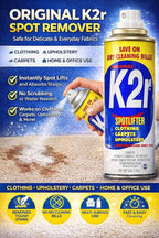 K2R SpotLifter Spot Remover Spray – Quick-Drying Stain Remover for Clothing, Carpets, Upholstery & Wallpaper – Built-In Brush Cap for No-Mess Touch-Ups – 10oz (1, 1)