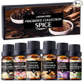 Lagunamoon Fall Essential Oils Set - Spice Fragrance Oils Autumn Gift Set for Diffusers, Home Care, Candle Making Scents, Aromatherapy - Cinnamon, Clove, Citronella, Ginger and Spiced Berries (10mL)